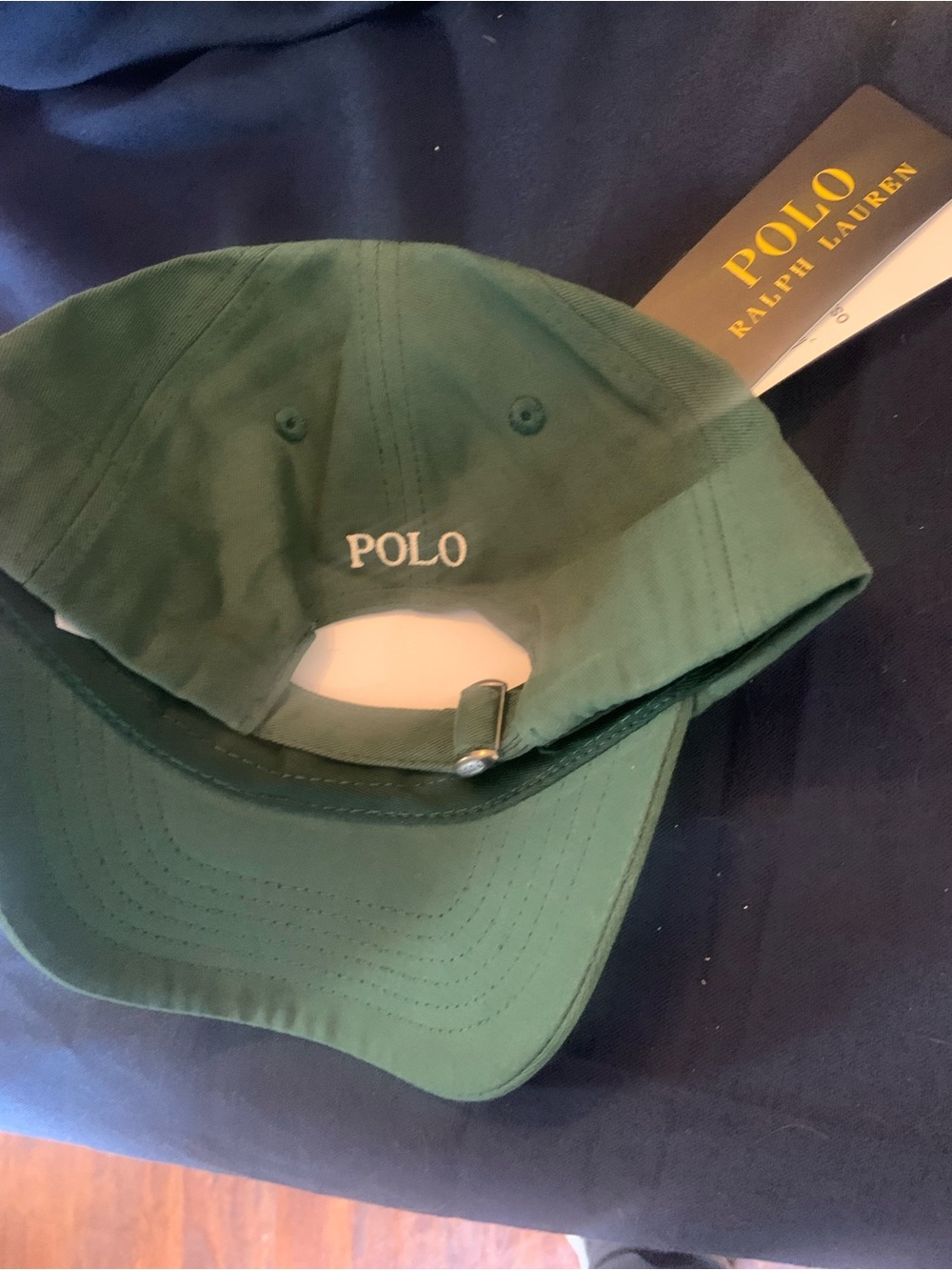 Ralph Lauren Green Polo Baseball Hat with white Pony - Picture 6 of 11